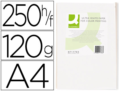 250h papel fotocopiadora Q-Connect Ultra white A4 120g/m²